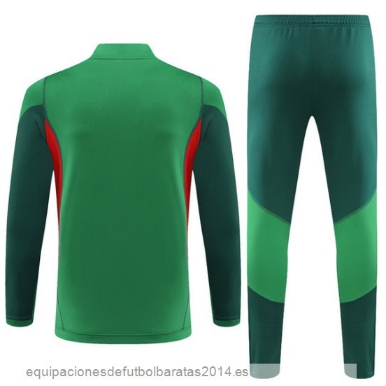 Nuevo Conjunto Completo Sudadera Entrenamiento Niños Mexico 2023 Verde Baratas